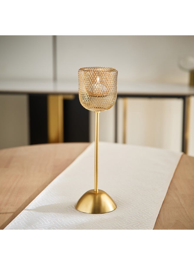 Home Box Gold Decorative Mesh Candleholder for Home - Image 1